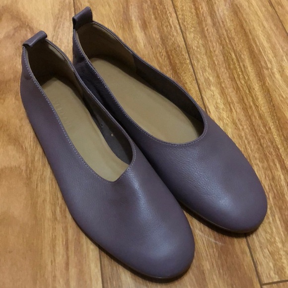 Everlane Italian leather day glove flats in mauve purple - Picture 1 of 7